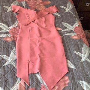 Womens off shoulder slit side dress